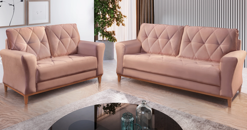 SOFÁ CONJUNTO 035 NO VELUDO