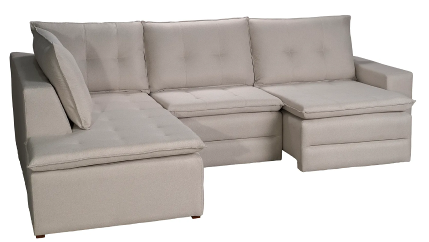 SOFÁ RETRÁTIL DE CANTO 310 NO VELUDO