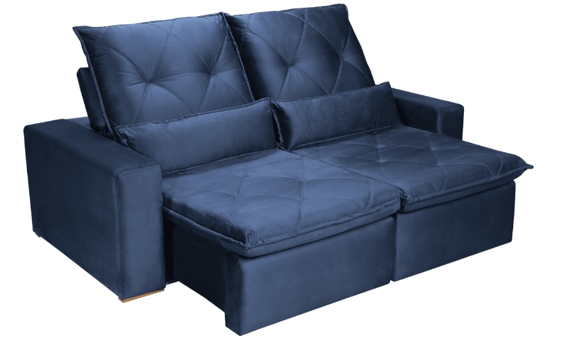 SOFÁ RETRÁTIL E RECLINÁVEL 749 NO VELUDO - Imagem 3