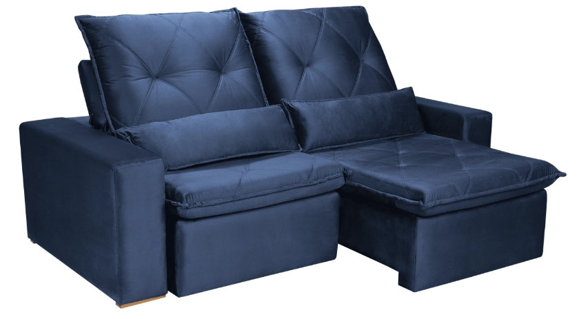 SOFÁ RETRÁTIL E RECLINÁVEL 749 NO VELUDO - Imagem 2