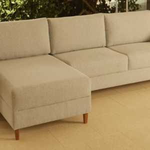 SOFÁ COM CHAISE BAÚ 855 NO VELUDO