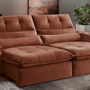 SOFÁ RETRÁTIL E RECLINÁVEL 912 NO VELUDO