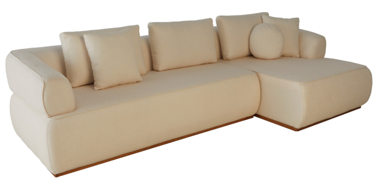 SOFÁ COM CHAISE 950 NO VELUDO - Imagem 2