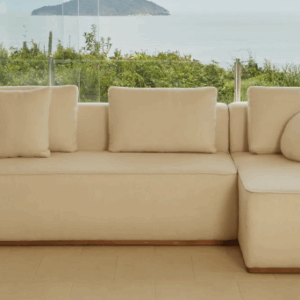 SOFÁ COM CHAISE 950 NO VELUDO