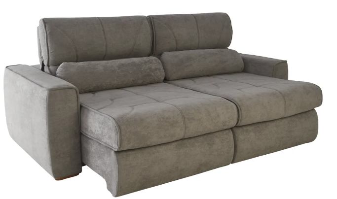 SOFÁ RETRÁTIL E RECLINÁVEL 982 NO VELUDO - Imagem 2