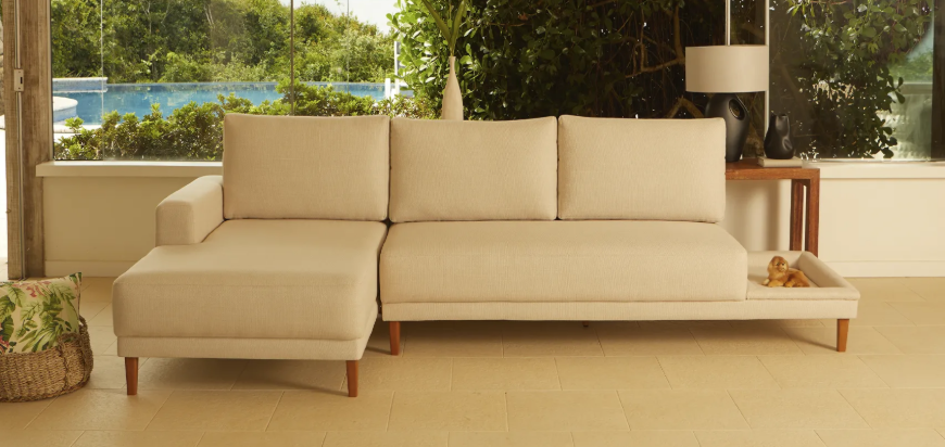 SOFÁ COM CHAISE 925 NO VELUDO